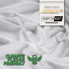 STUDIO Basic Terry Fitted Sheet 90 x 200 cm, Cotton Cuddly and Soft, Oeko-Tex 100, Brand Quality, Bed Sheet 90 x 200 cm for All Standard Mattresses up to 25 cm Height - White
