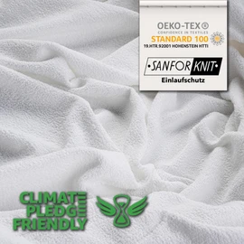 STUDIO Basic Terry Fitted Sheet 90 x 200 cm, Cotton Cuddly and Soft, Oeko-Tex 100, Brand Quality, Bed Sheet 90 x 200 cm for All Standard Mattresses up to 25 cm Height - White