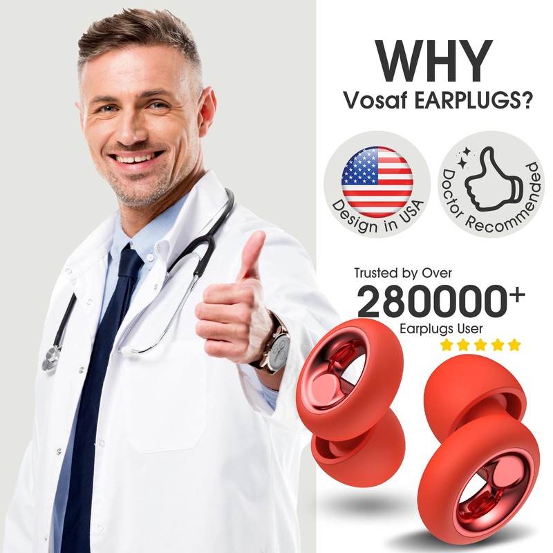 Vosaf Ear Plugs for Sleeping Noise Cancelling, Soft Ear Plugs