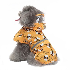 IOICYBF Dog Raincoat Hooded, Reflective Dog Slicker Poncho Adjustable Waterproof Lightweight Rain Jacket for Dogs,Bee,4XL