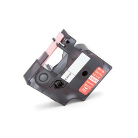 vhbw Label Tape Cassette Compatible with Dymo Rhino 4200, 5000, 5200, 6000, 1000, 3000 Label Printer 12mm White on Red, Vinyl