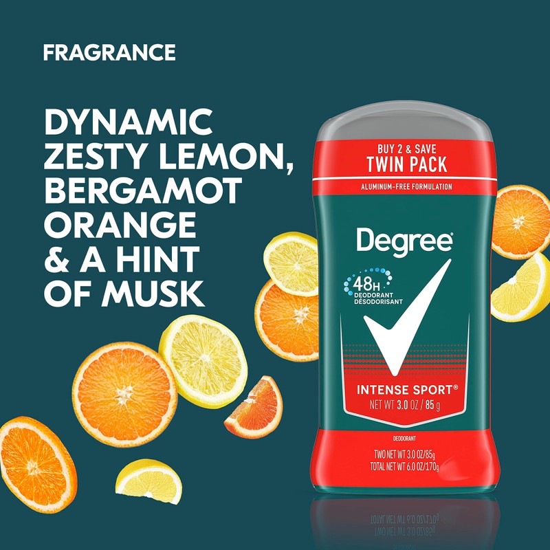 Degree Men Original Protection Deodorant Intense Sport 2 Count 48-Hour