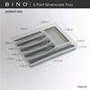 BINO 5-Slot Silverware Organizer - Frosted, Small - Utensil Drawer