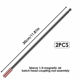 2pcs Drill Bit Extension Holder 12inch 300mm Long Magnetic Impact Driver Bar Hand-Held Reach Screwdriver 1/4" Hex Shank Bit Holders for Screws Nuts Drill
