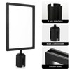 SHUESS 2 Pack Black Stanchion Sign Holder Frame, Double Sided
