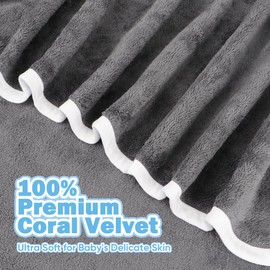 Orighty Orighty Baby Hooded Towel 6 Pack, 30 x 30 Inch Super Soft Bath Towel with Hood for Babies, Infant, Newborn Essential - Ideal Baby Stuff Registry Gift for Boys and Girls (Grey)