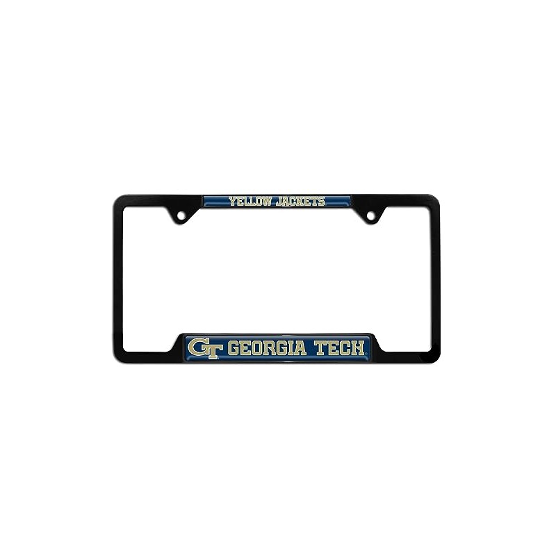 Georgia Tech Metal License Plate Frame (Black Frame - Mascot)