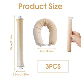 3 Stück Hitzefreie Lockenwickler - Flexi Stangen mit Haken für Sanfte Locken ohne Hitze - Lockenstab für Alle Haartypen - Lockenwickler zum Ausschlafen und für Voluminöses Haar