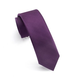 fortunatever Mens Solid Color Tie,Slim&Formal Necktie With Multiple Colors(2.36''&3.35'') (Plum Purple, 2.36'' Width)