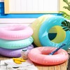 ShinyRelief 6 Pcs Inflatable Pool Floats 32''Macaron Swim Inner Tube
