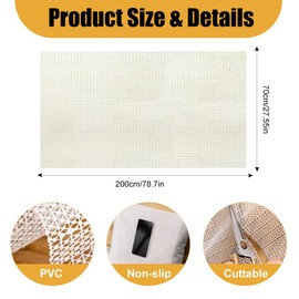 Non Slip Mat, 70 X 200 cm Anti Slip Rug Underlay Non Slip Rug Underlay Carpet Gripper Rug Gripper for Wooden Floors Multipurpose Anti Slip Mat for Sofa Cushions Drawers Tray Carpet