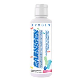 Evogen Carnigen Premium L Carnitine Liquid – L Carnitine 3000 Supplement | L Carnitine Supplement for Fat Metabolism & Recovery | Acetyl L-Carnitine | Caffeine Free | Sour Gummies | 31 Servings