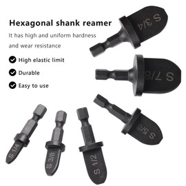 Exogio Swaging Tool Drill Bit Set Hex Handle HVAC Tools Multifunction Manual Bearing Steel Air Conditioner Tubing Expand Repairing Set(6 Pcs)