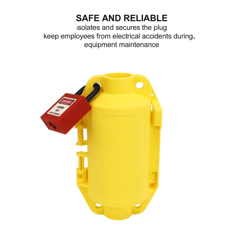 Industrial Electrical Plug Lockout Device Set Universal Electrical Plug Lockout