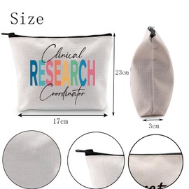 POFULL Research Nurse Gift Clinical Research Coordinator Cosmetic Bag Clinical Research Associate Gift (Clinical Research Coordinator Cosmetic Bag)