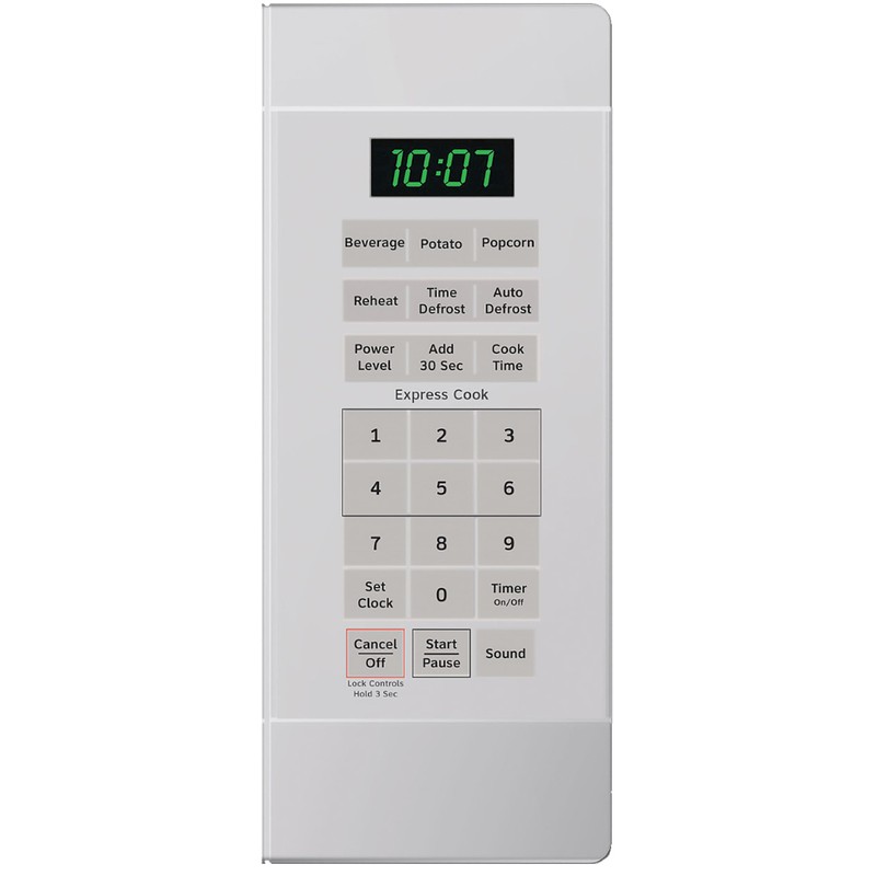 Hotpoint RES1072DTWW 0.7 Cu. Ft. Capacity Countertop Microwave Oven, White