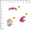Washington State University Basketball Sports 50ct Vinyl Large Deluxe Stickers