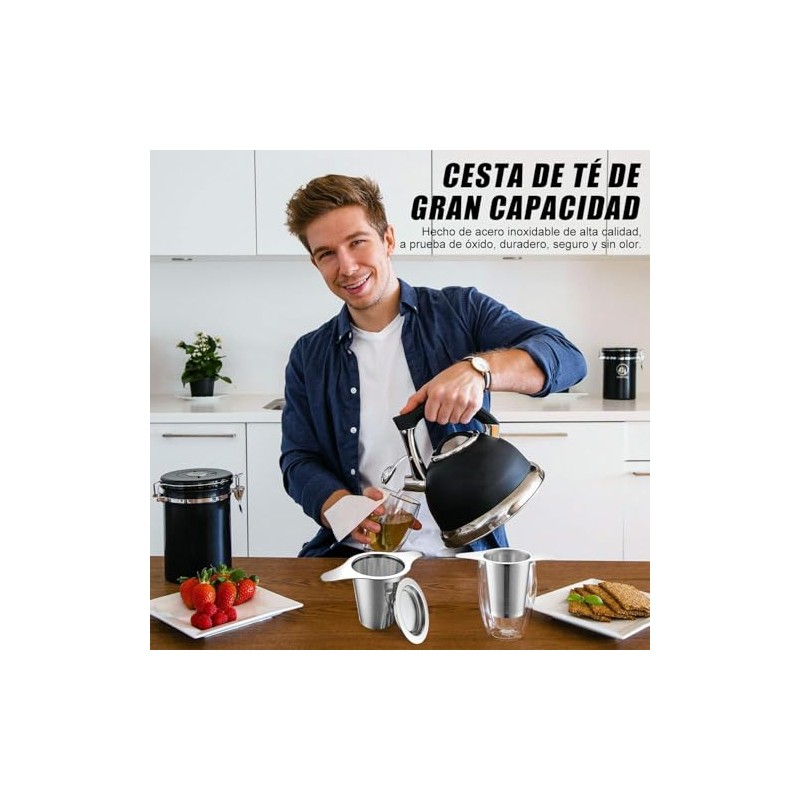 Infusor de Té, Juego de 4 Filtro de Té con