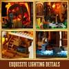 FUNWHOLE Medieval Water-Mill Lighting Building-Bricks Set - Middle Age Milling