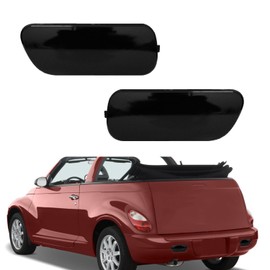 Tonsya Smoked Lens Black housing 2006 2007 2008 2009 2010 Chrysler PT Cruiser Backup Tail Brake Cover & Rear Fog housing