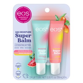 eos- Bálsamo hidratante 24 horas sandía helada y mango melón, mascarilla para labios, tratamiento para labios de día o de noche, Ma                   