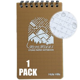 Waterproof Notebook Stone Paper Notebook 3x5 Pocket Notebook Waterproof Notepad Write in the Rain Notebook for Outside Activities All Weather Police Notepad Black Small Spiral Notebook 1 Pack