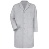 Red Kap Men's Exterior Pocket Original Lab Coat, Light Grey,