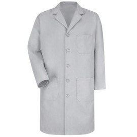 Red Kap Men's Exterior Pocket Original Lab Coat, Light Grey, 40