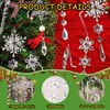 GXGM 10 Stück Christbaumschmuck Eiszapfen Anhänger, Acryl Deko Weihnachtsbaum, Acryl