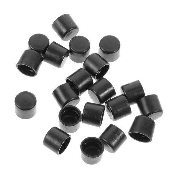 Toddmomy 20pcs Plug Hat Accessories Rod Tips Foosball Table Feet Caps Screw Caps Covers Foosball Plastic Covers Table Soccer Game Accessories Replacement Foosball End Caps Black Bearing Nut