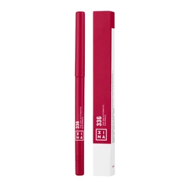 3INA MAKEUP - Vegan - The 24h Automatic Eye Pencil 336 - Rose Red - Automatic Retractable Eye Pencil - Long-lasting Definition - Highly Pigmented - Sharpener and Brush Integrated - Cruelty Free