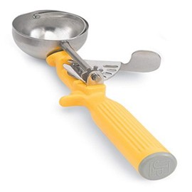 Vollrath 1-5/8 oz Stainless Steel Disher - Size 20,Yellow