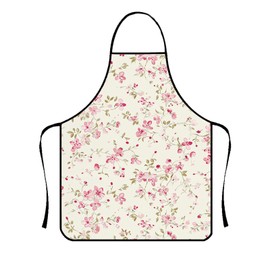 BLAISTER Cute Womens Aprons, Floral Aprons, Polyester Waterproof Cooking Aprons for Kitchen Baking Grilling Painting Grooming (FL30)