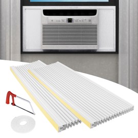 Memrita Window AC Side Panels for Window AC Units,Fits Up to 17" H x 10" W,Double Layers Adjustable Side Insulation Panels Kit for Window Air Conditioner Replacement, 2 Pack