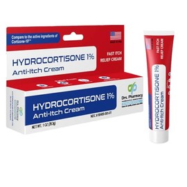 Crema de hidrocortisona 1% de fuerza máxima - Alivio antipicazón para irritación de la piel y eccema - Tubo de 1 oz. - La mejor crema para la picazón 