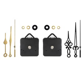 DOETYD 2 PCS Clock Movement with Hook for Clock Powered, Non Ticking Clock Mechanism for Replacement for Bedroom Office Living Room