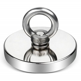 Fishing Magnet 500 lbs, BUDOME 500 lbs Neodymium Rare Earth Magnet, Strong Magnet Fishing Heavy Duty Magnetic Fishing