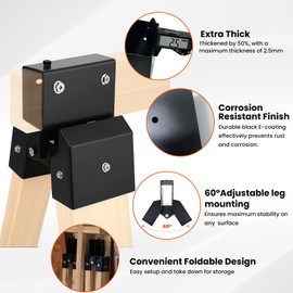 2 PCS 2x4 Target Stand Brackets,Heavy Duty Steel A-Frame Swing Set Hardware, Adjustable Angle Welded Construction Hanger Holder Saw Horse Brackets for Shooting Targets, Archery Backstop, Outdoor Gym