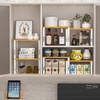 Expandable Kitchen Cabinet Organizer Shelves – Stackable Adjustable Metal and