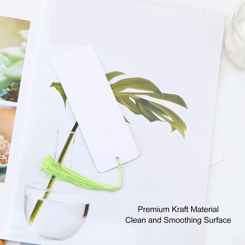 80 Sets Blank Bookmarks 5.5in Long 2in Wide Smoothing Widely