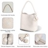 DSGUTWO Woven Top Handle Handbag for Women, Small Hobo Bag