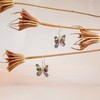 Tuscany Silver Multi Colour Shell Butterfly Drop Earrings
