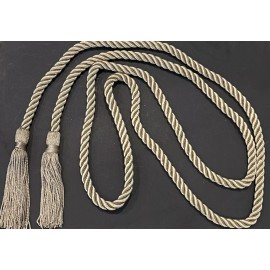 Conso Sandstone Chair Tie 71" cord with tassels lot of 2 Conso C12 Curtain Tieback