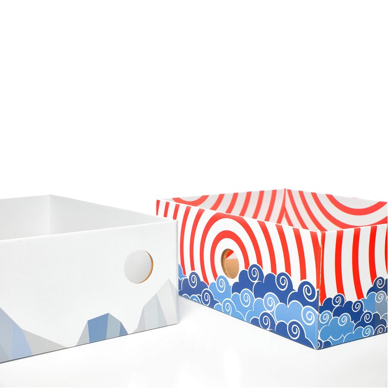 Conlun Cat Scratcher Box with Cat Scratching Pad Portable 3-Layer