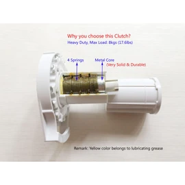 Universal Roller Shade Clutch for 1 1/2" (38mm) Tube with Metal Bracket & Bead Chain, Roller Blind Replacement Spare Repair Parts, Metal Core, Long Service Life, Heavy Duty, Max Load 8KG