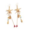 BOOZIQ Starfish Tassel Dangle Earrings for Women Sea Shell Earrings
