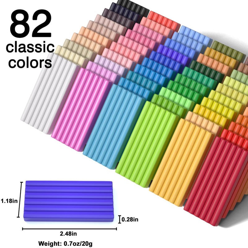 Shuttle Art 82 Colors Polymer Clay Kit, Oven Bake Clay