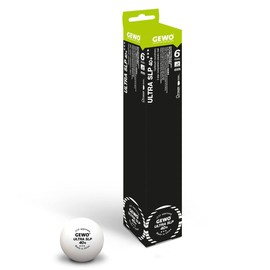 Gewo Ultra SLP 6 Piece Ball without Seam/Maximum Roundness Table Tennis Ball, White, 40, white, 40