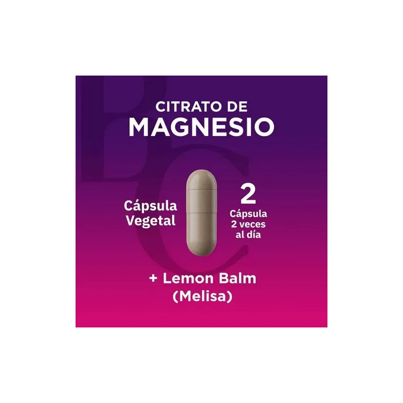Belacaps Citrato Magnesio 120 Cápsulas 600 Sabor Melisa