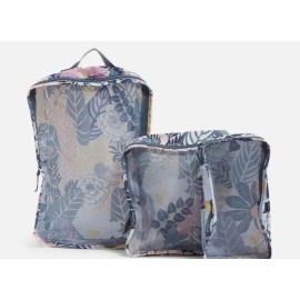 Vera Bradley Packing Cube 3 pc Set Palm Floral Travel Organizer Zip close